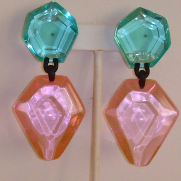 MONIES Gerda Lynggaard Lucite Dangle Earrings - NEW - Picture 2 of 14